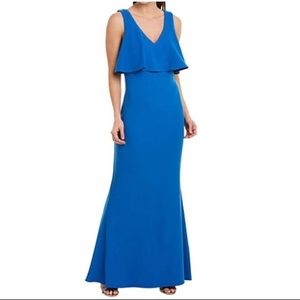 Badgley Mischka Fallyn Popover Crepe Gown 14 NWT